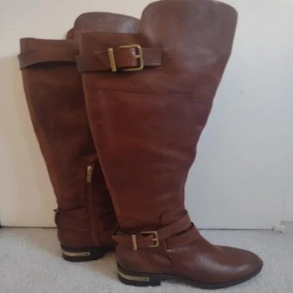 Vince Camuto Prestinta 6 Riding Below the Knee Boots Brown NEW - Picture 1 of 5